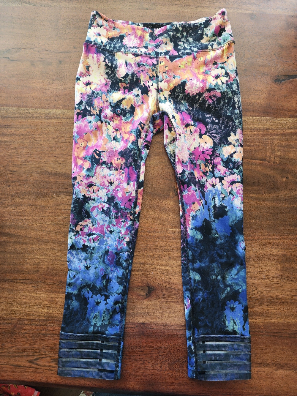 FP Movement by Free People Multicolor Floral Print Leggings - Pink, Blue, Black